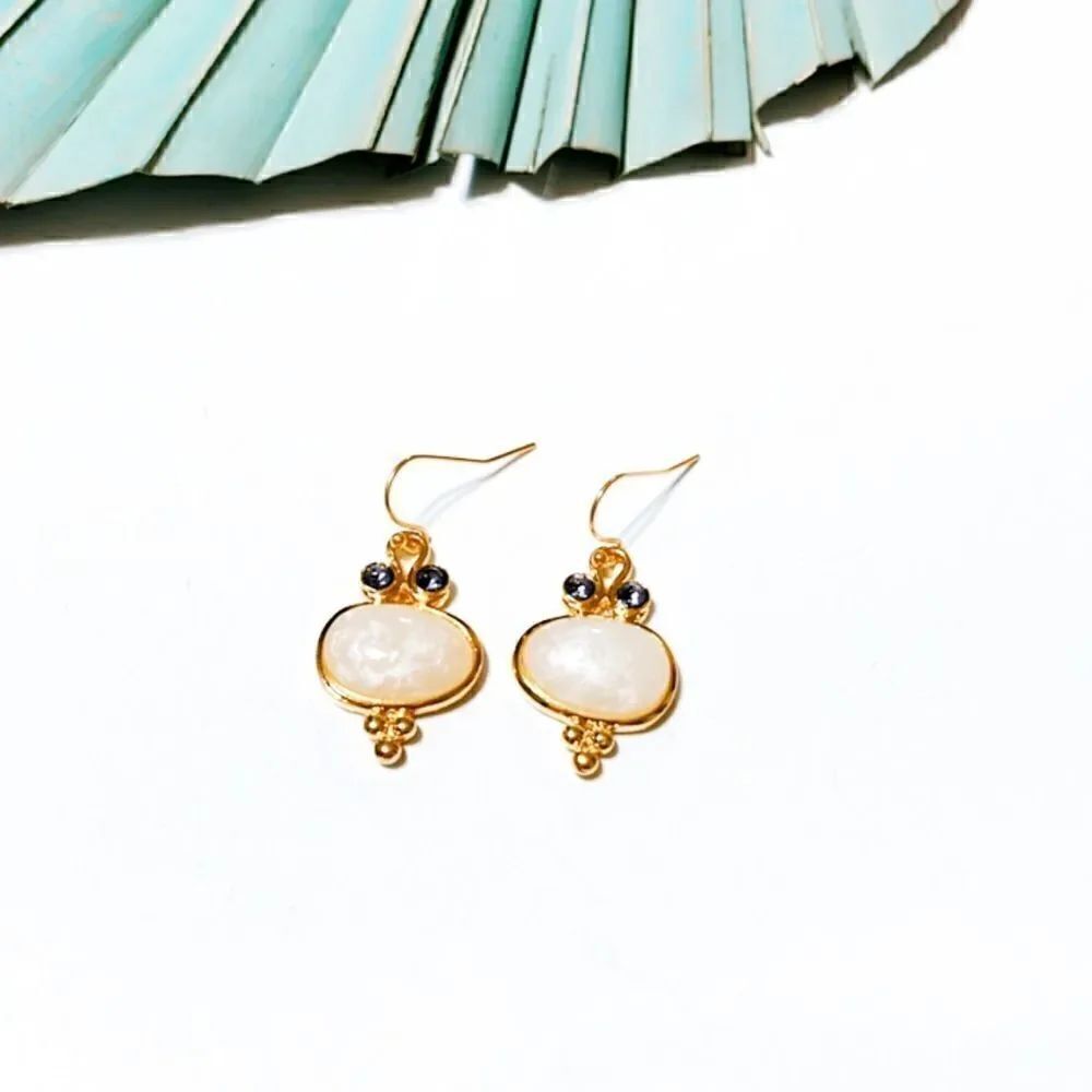 Stone dangle earrings #675 - Picture 2 of 4